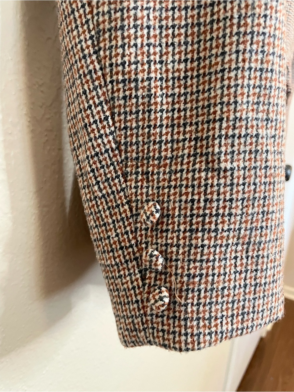 Fate Brown Houndstooth Tailored Blazer M - Picture 4 of 10